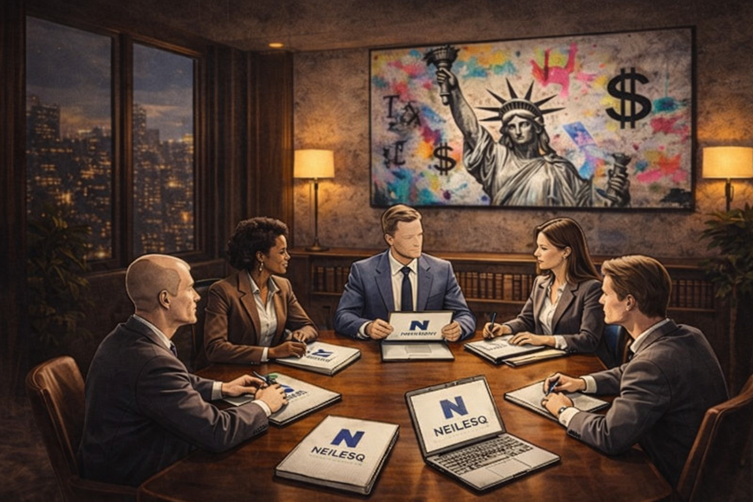 Conference room strategy meeting